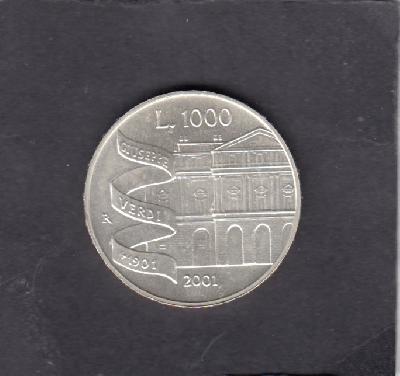 Beschrijving: 1.000 Lire GIUSEPPE VERDI